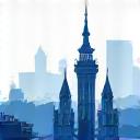 Icono de skyline de Madrid