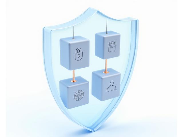 Representación visual de principios de privacidad: minimización de datos, control y seguridad.