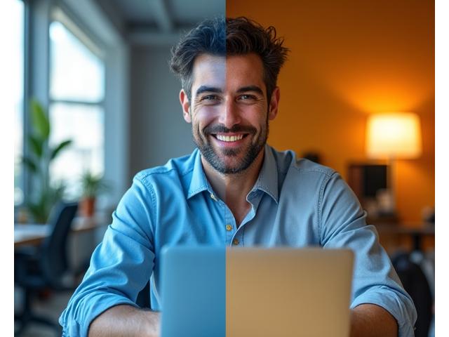 Foto de Pablo, emprendedor de 38 años, mostrando mayor vitalidad antes y después de su transformación.